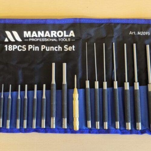 Manarola 18pc Pin Punch Set With Automotive Centre Punch