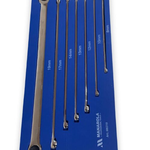 Manarola 7pc Aviation Double Ended Ring Extra Long Spanner Set