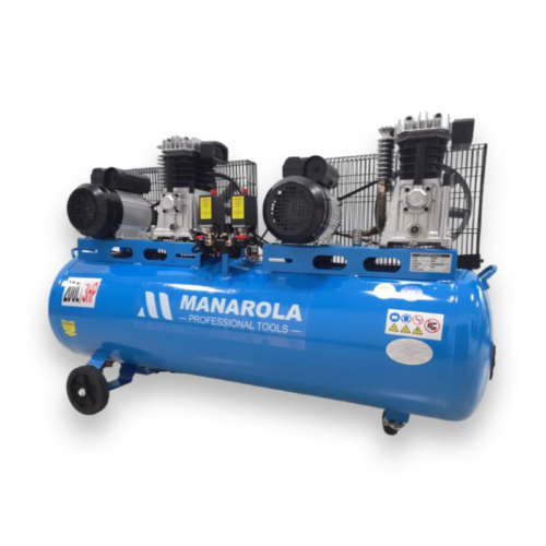 Manarola 200Litre air compressor double pump