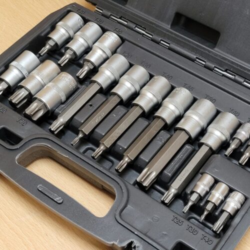 18 Piece 1/2″ 1/4″ Drive Torx Bit Socket Set