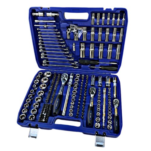 216 Piece 1/4″ 3/8″ 1/2″ Drive Socket Set