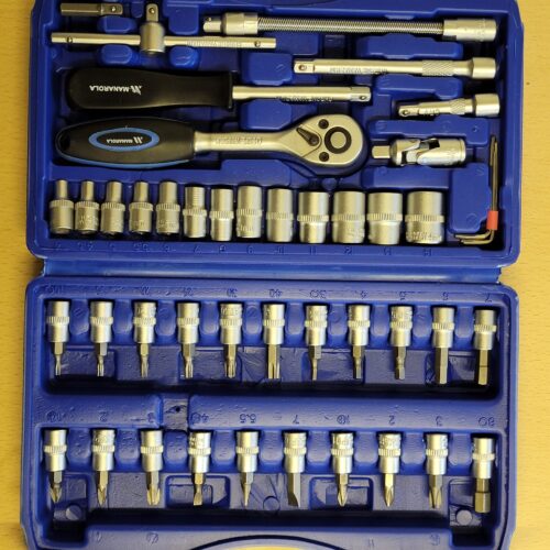 46PCS 1/4″ DR Socket Wrench Set