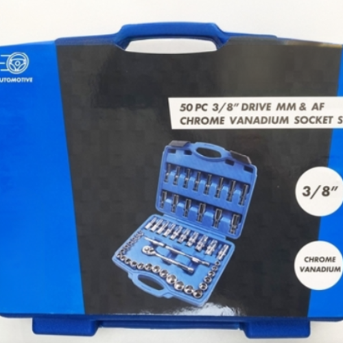 50Pc 3/8″ Mm & Af Socket Set