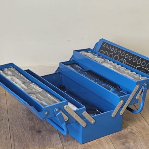 85PC Tool Set With Cantilever Tool Metal Box.1/4″ &1/2″ Dr.