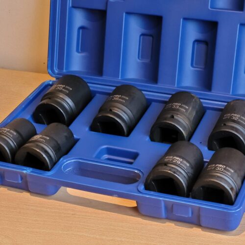 8 Piece 1″ Drive Deep Metric Impact Socket Set 24-38mm