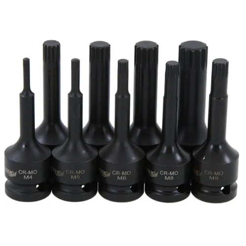 9PC IMPACT SPLINE BIT SET