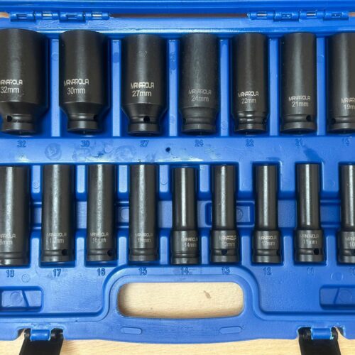 17 Piece1/2″ Metric Deep Wall Impact Socket Set 10 – 32mm