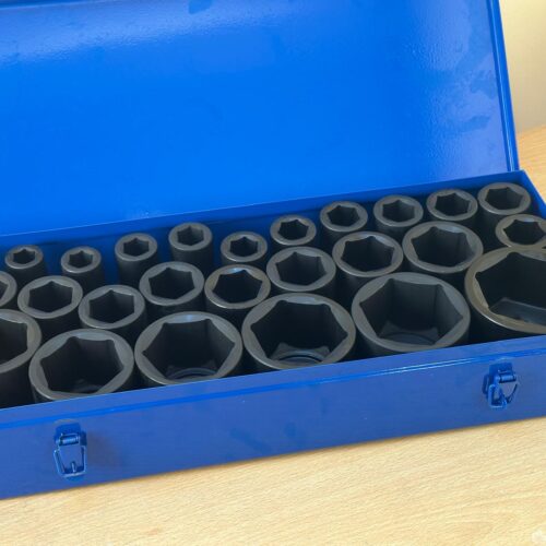 25pcs 1″ Air Impact Socket Set 17-75mm